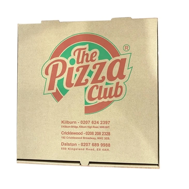 Caixa de pizza personalitzada Material degradable