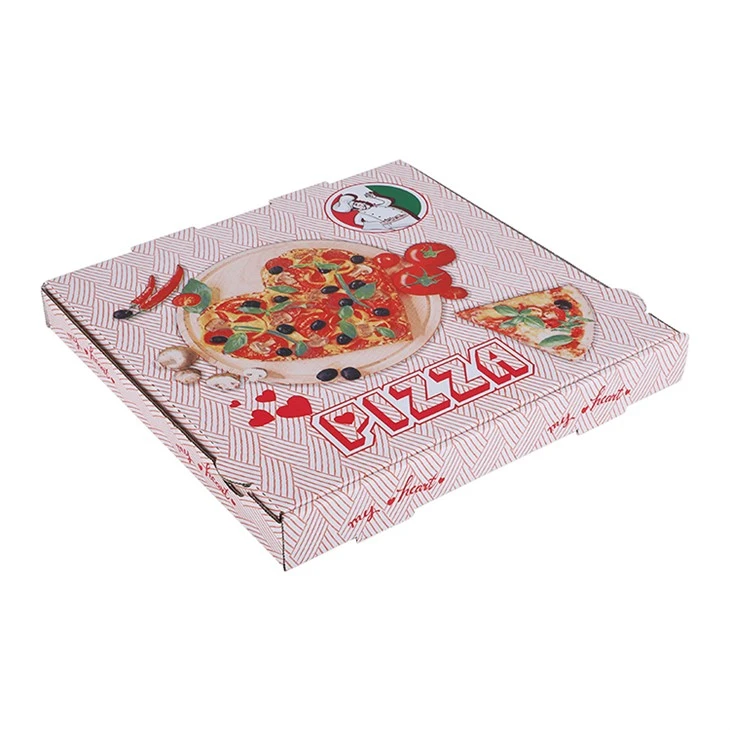 Caixa de pizza corrugada personalitzada Caixa plegable de cartró