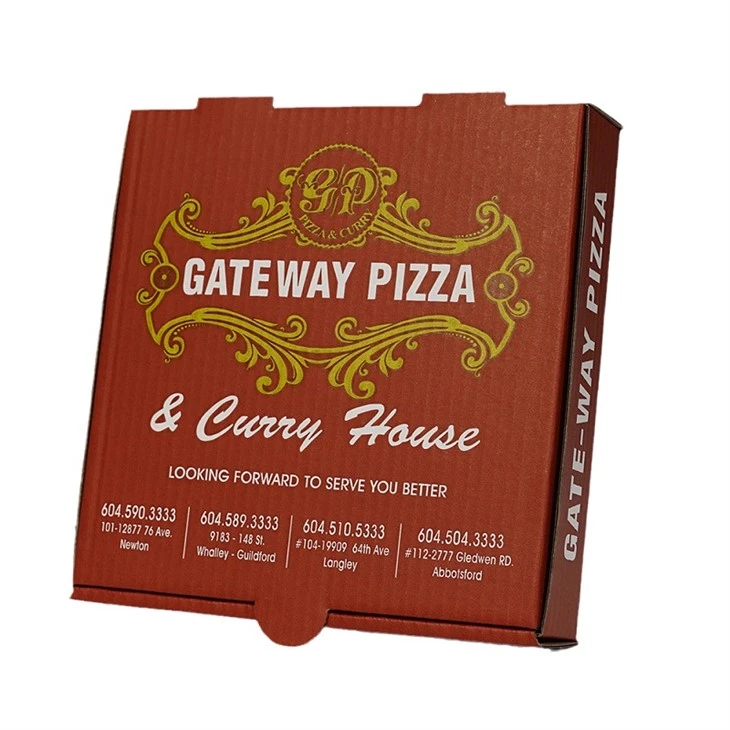Caixa d'embalatge de qualitat alimentària Caixa de pizza corrugada personalitzada