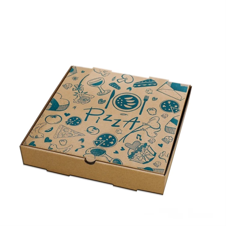 Caixa de paper d'embalatge de pizza amb logotip personalitzat