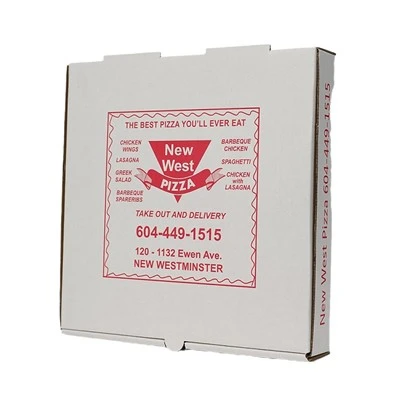 Caixa de pizza amb logotip personalitzat amb paper kraft ecològic