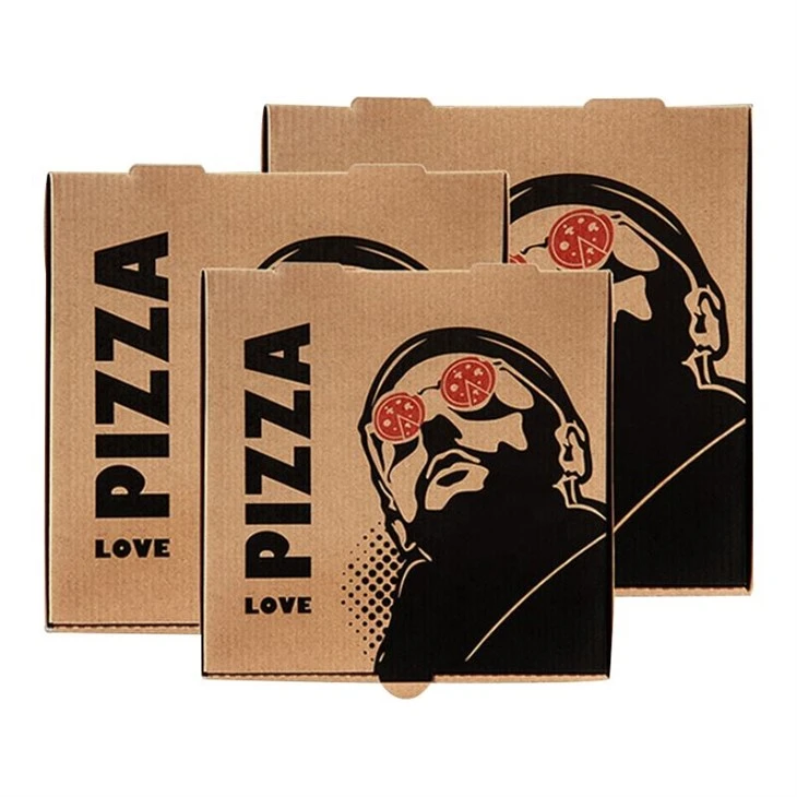 Logotip personalitzat de caixa d'embalatge de pizza de qualitat alimentària ondulada